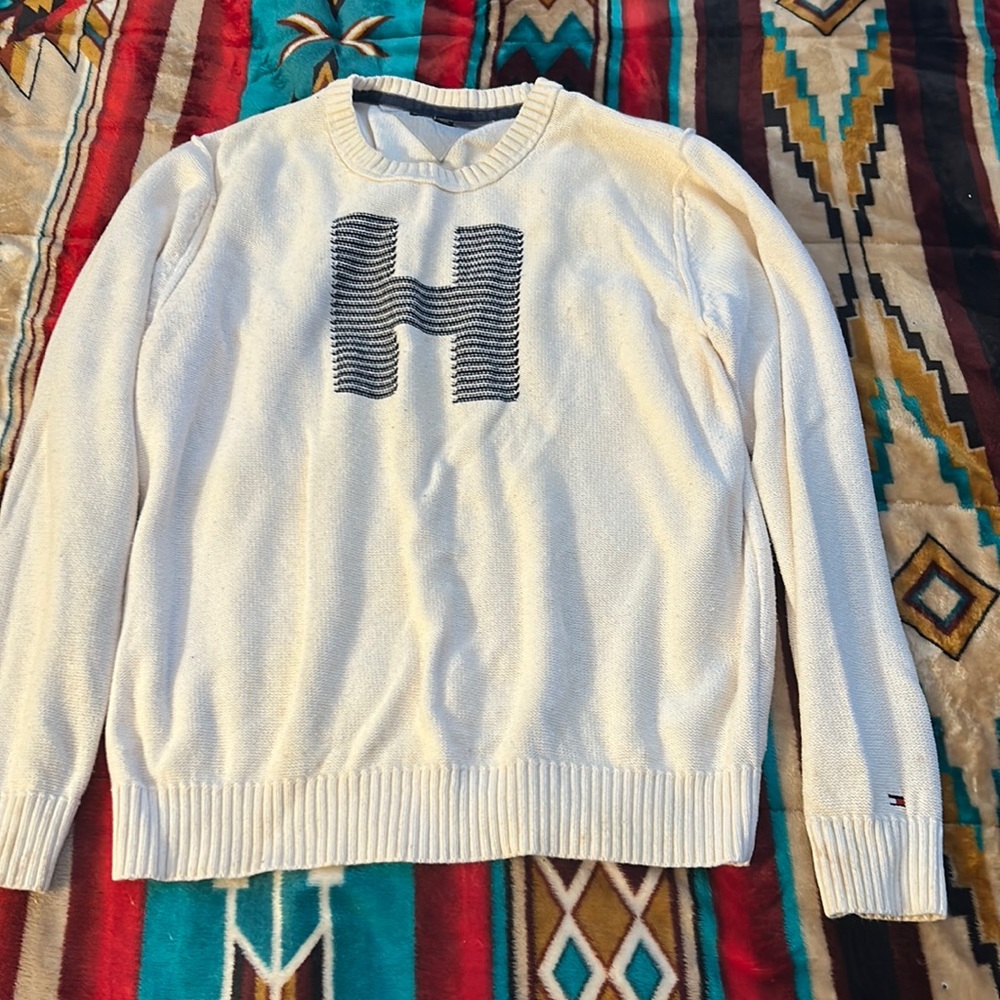 Tommy Hilfiger white Christmas sweater